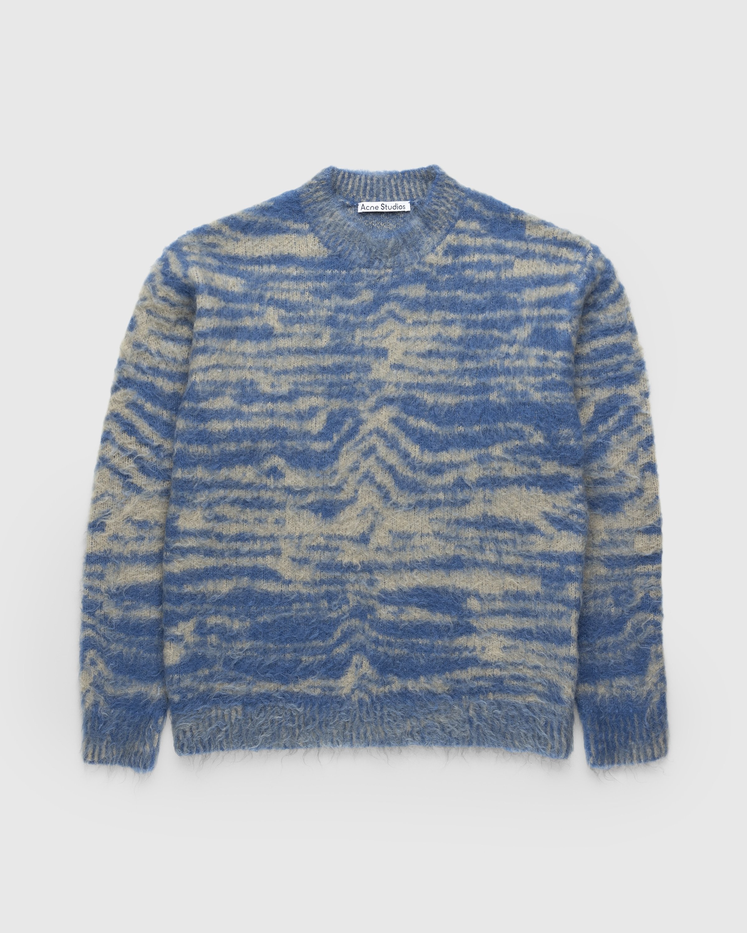 Acne Studios – Jacquard Crewneck Sweater Blue | Highsnobiety Shop